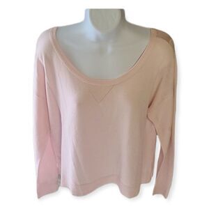 AE Pink Scoop Neck Sweater Large American Eagle